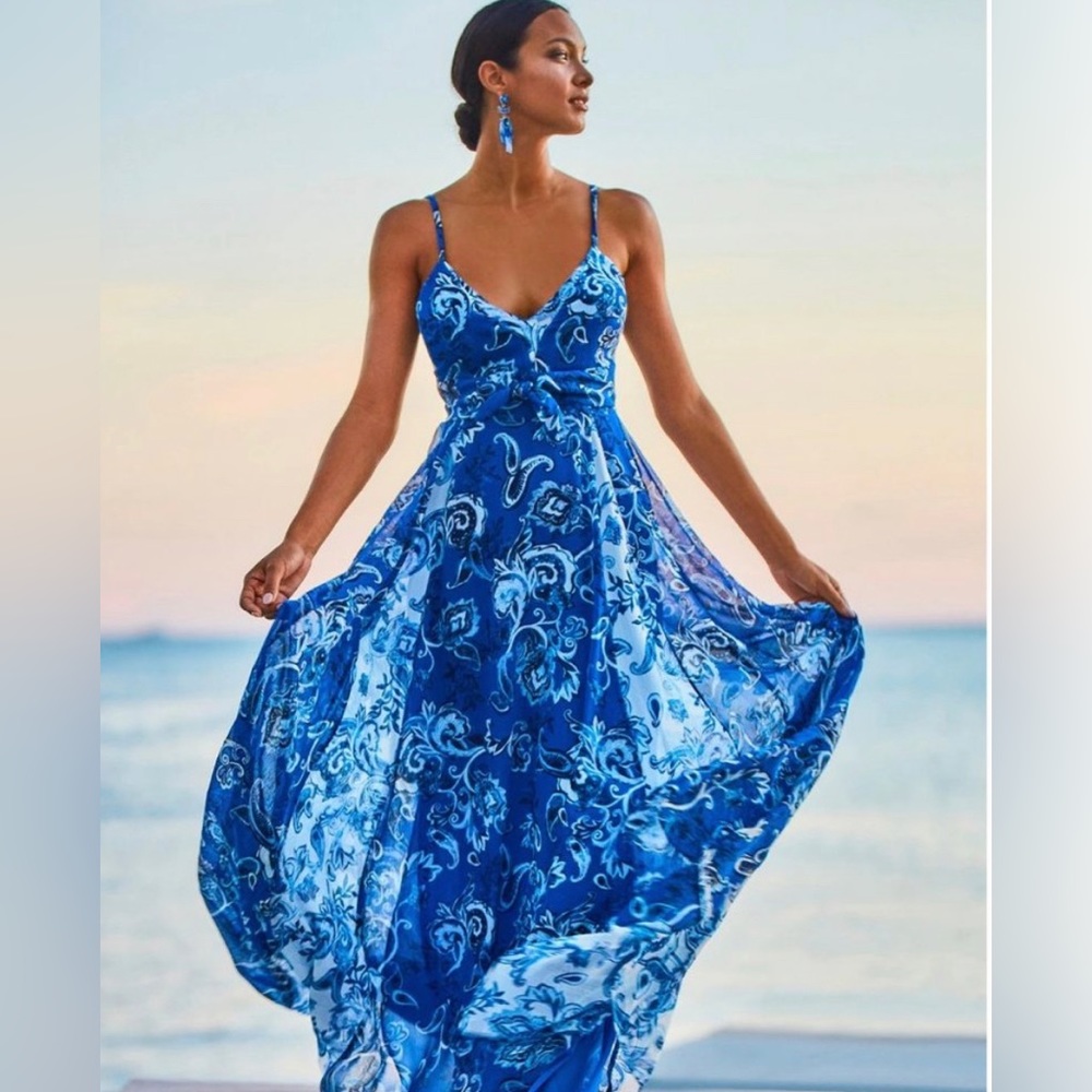 Resort Collection Blue maxi dress